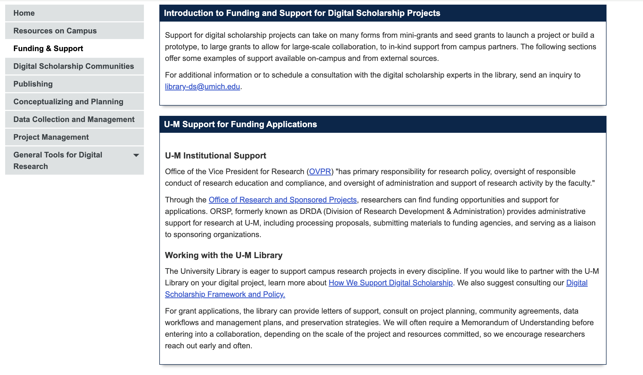 A List Funding for Individuals screenshot