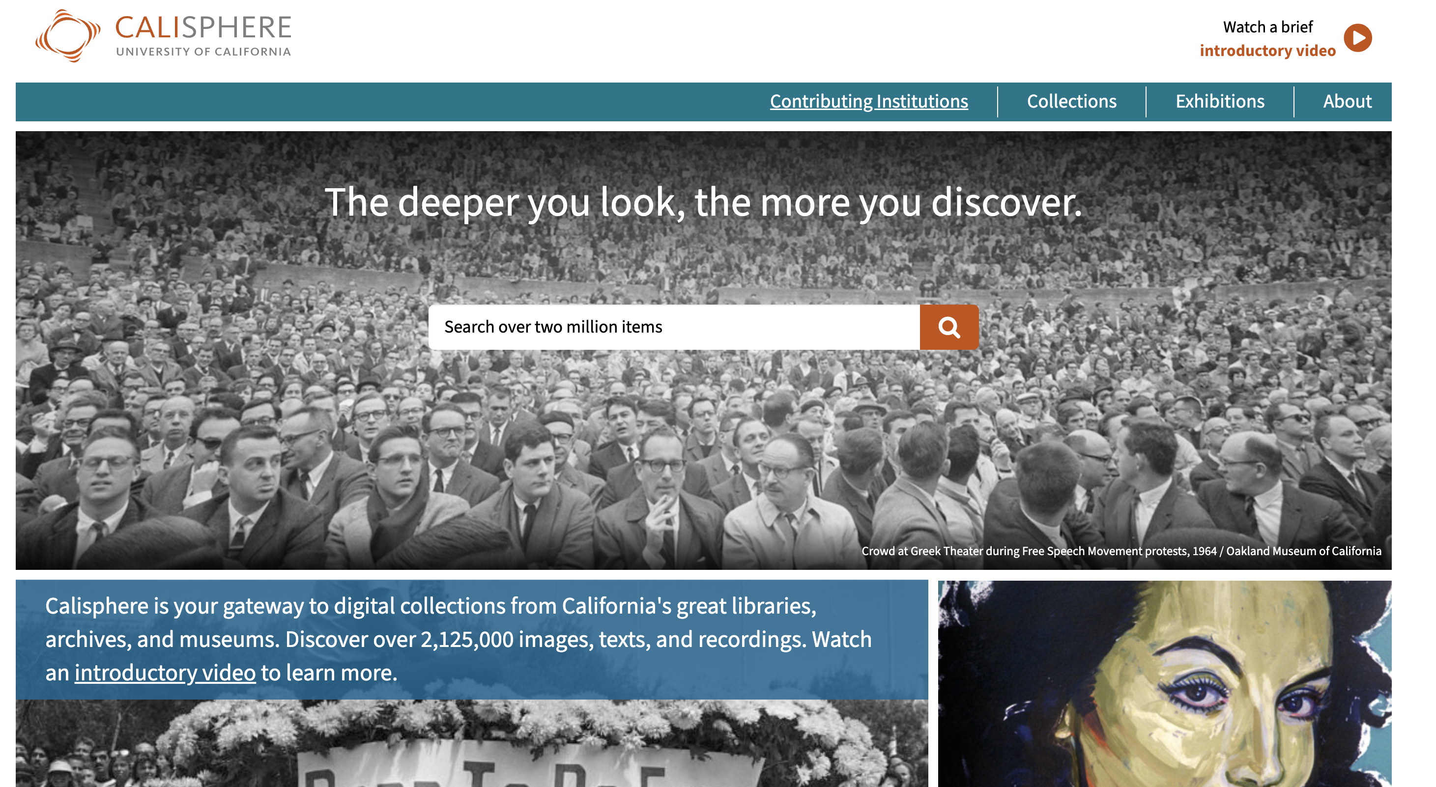 Calisphere screenshot