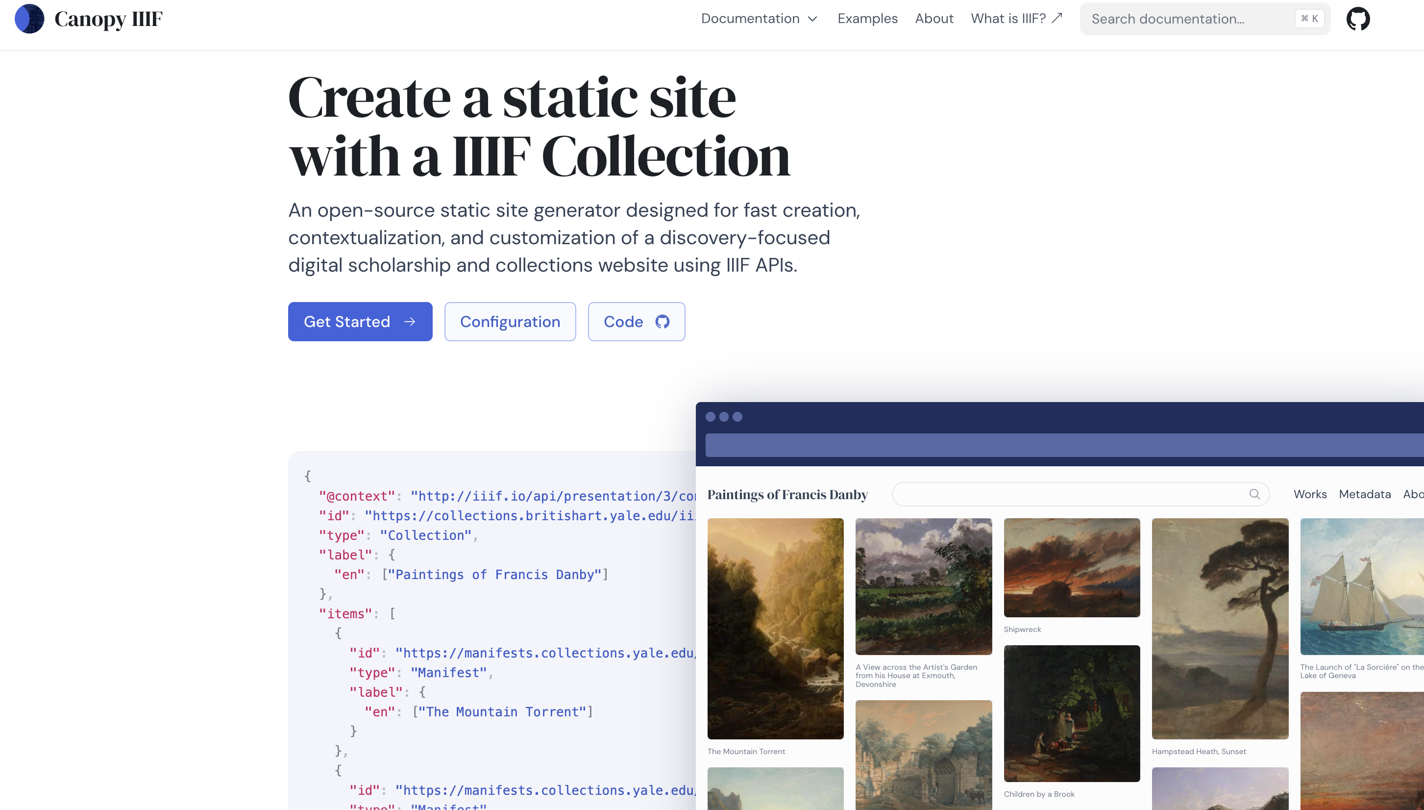 Canopy IIIF screenshot