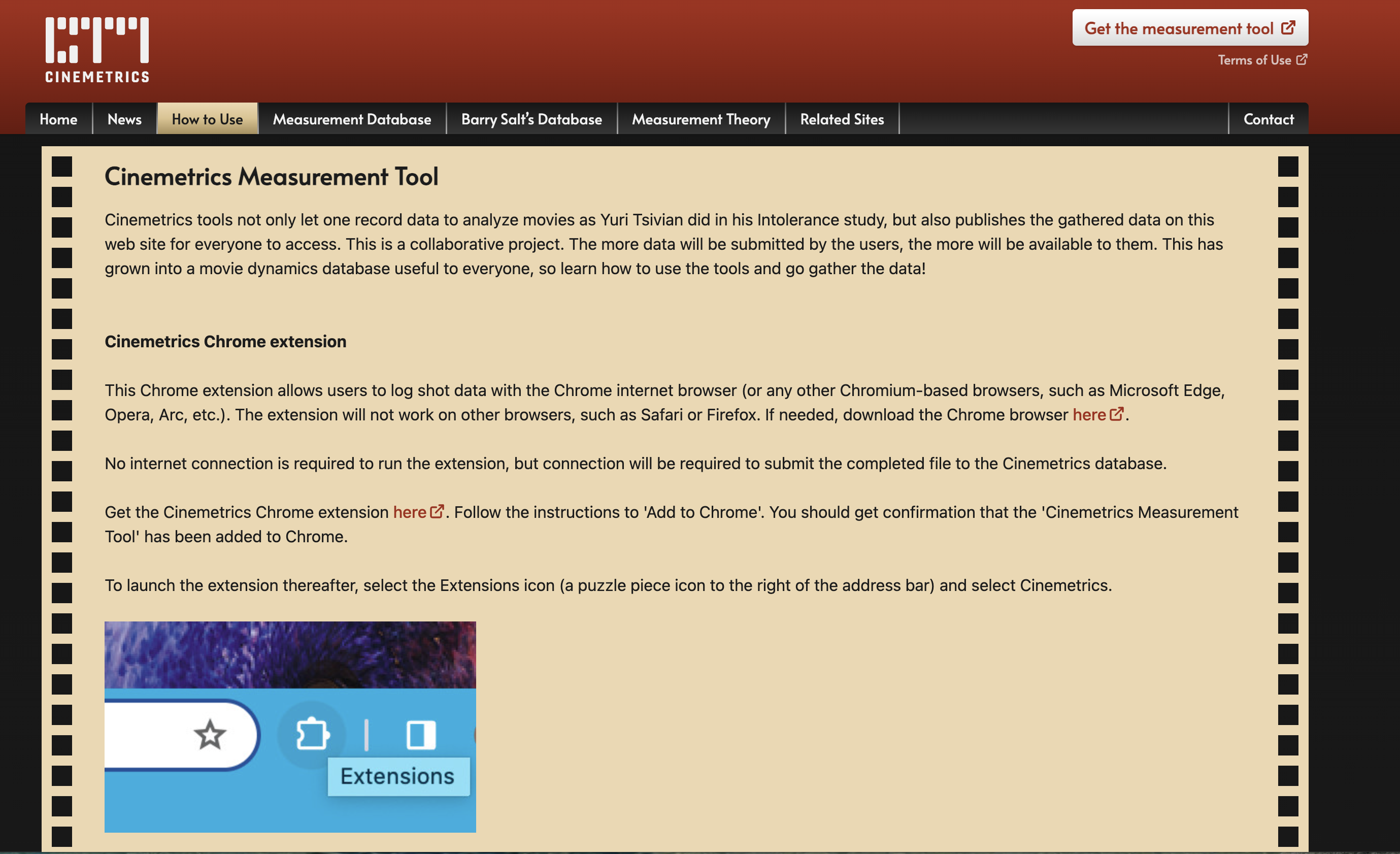 Cinemetrics screenshot