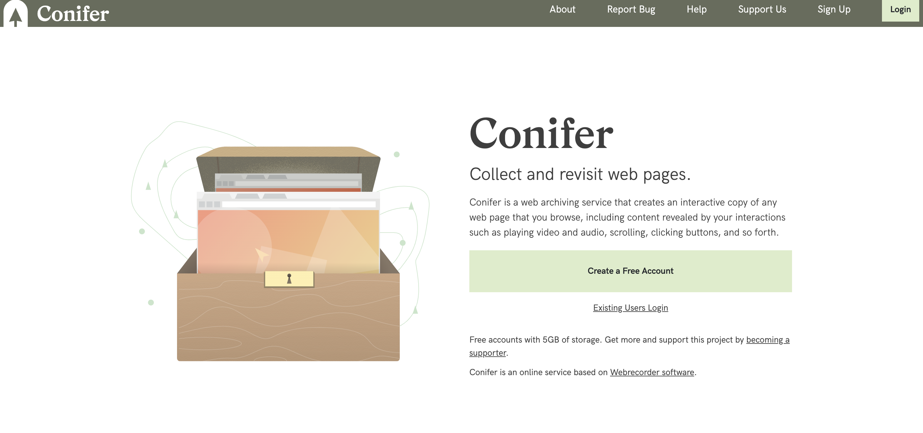 Conifer screenshot