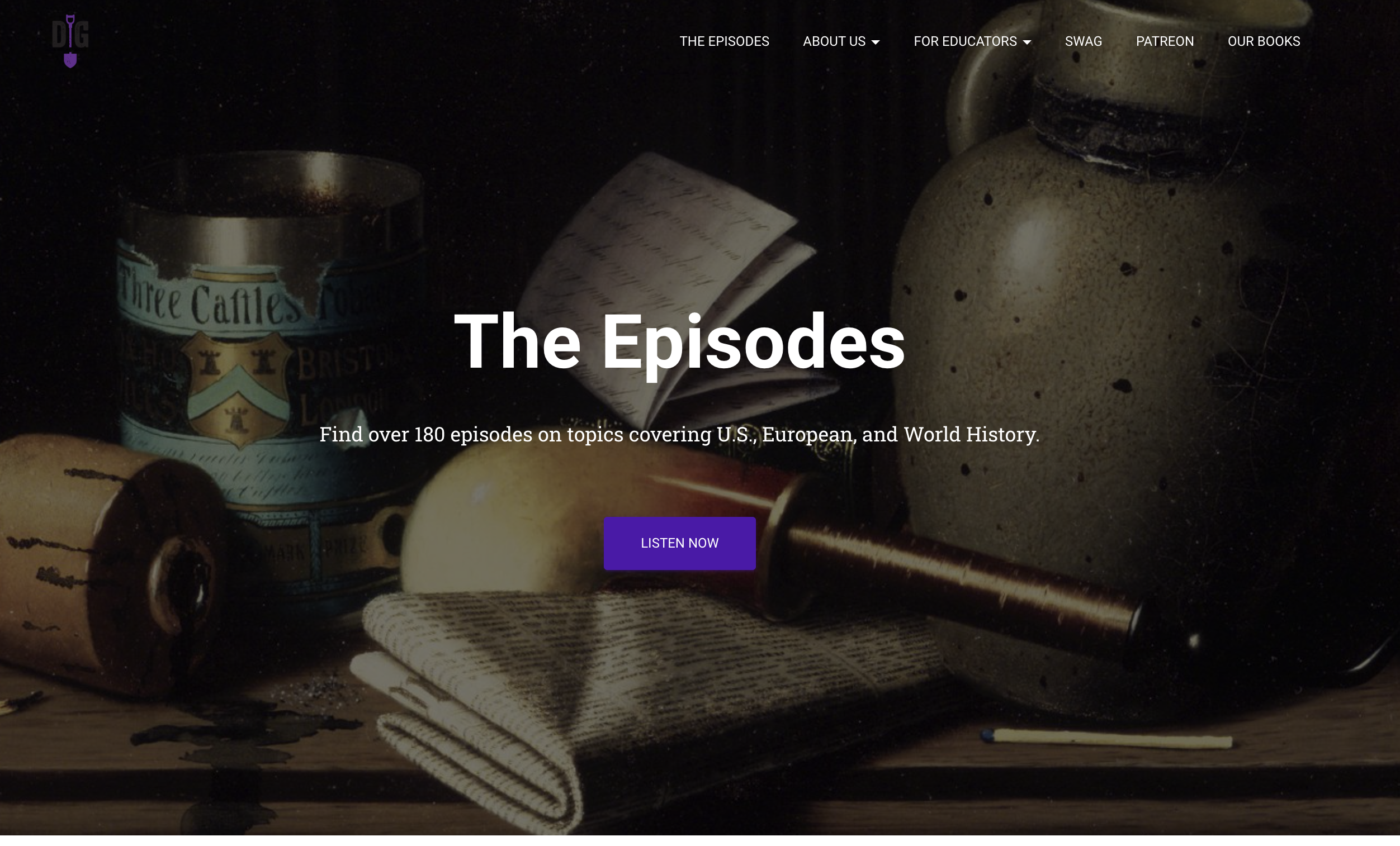 Dig Podcast screenshot