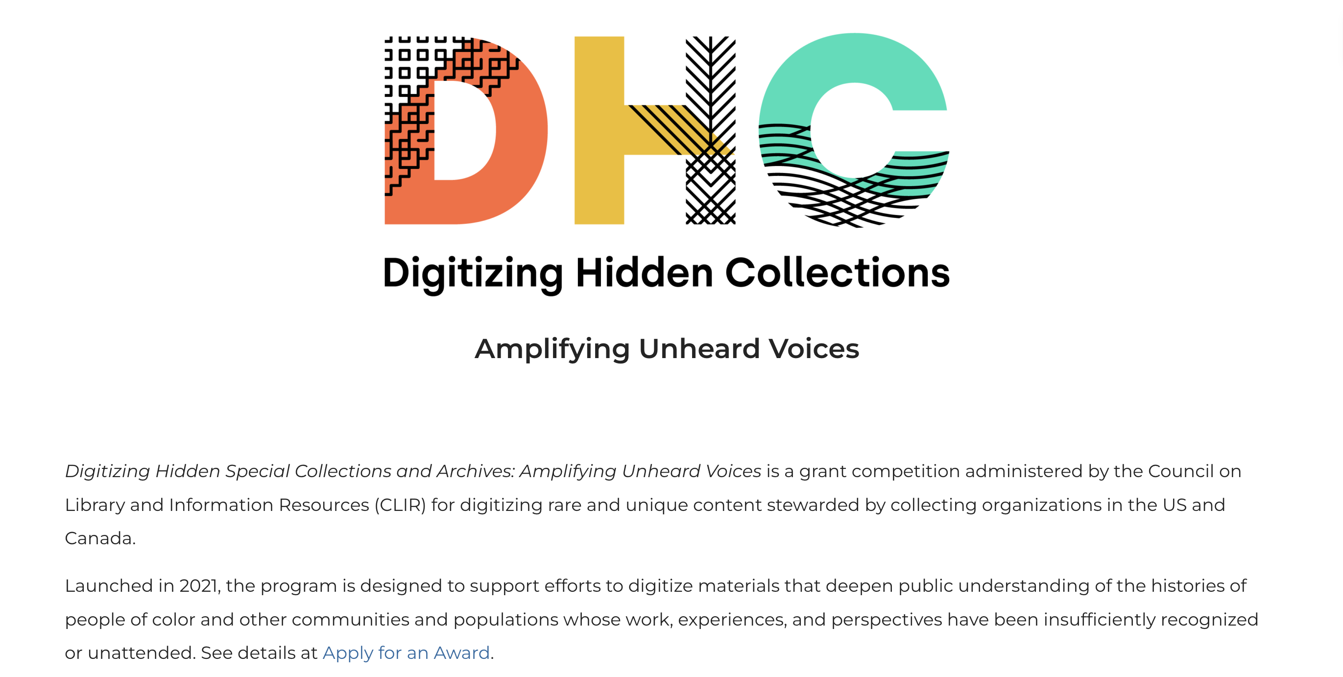 Digitizing Hidden Special Collections and Archives: Amplifying Unheard Voices screenshot