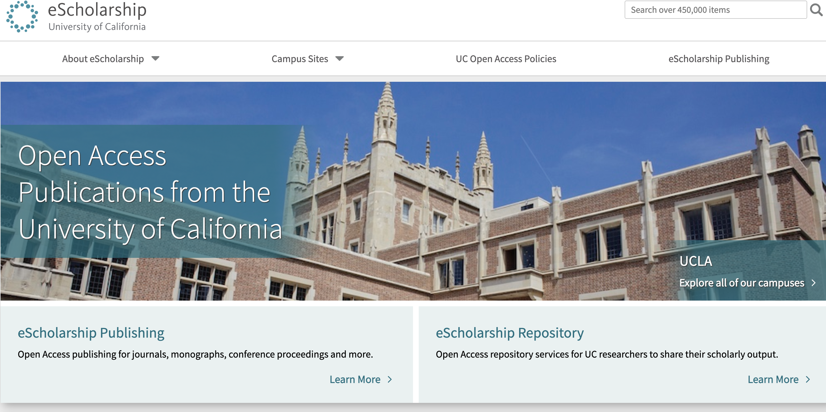 eScholarship screenshot