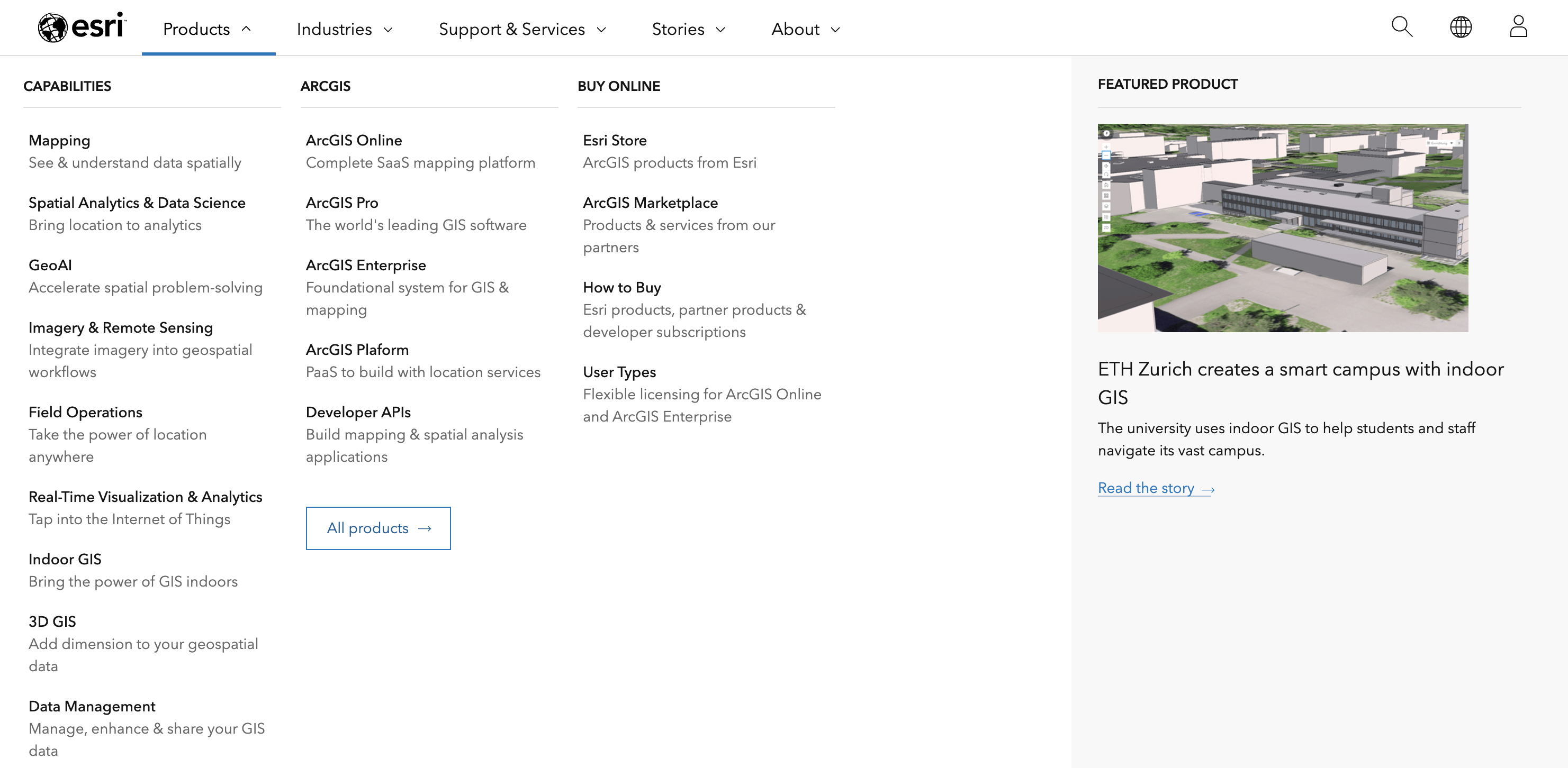 Esri Services screenshot