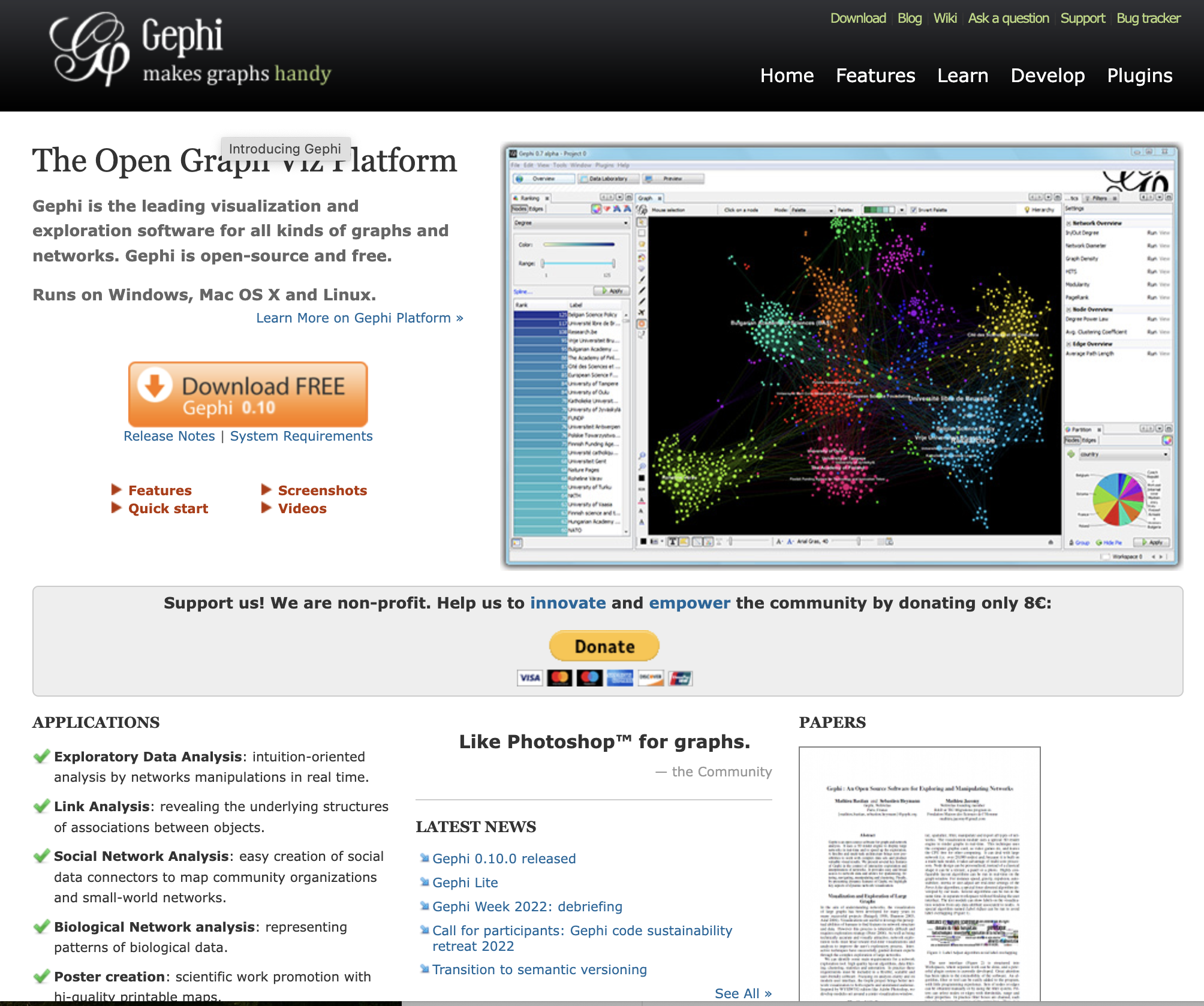 Gephi screenshot