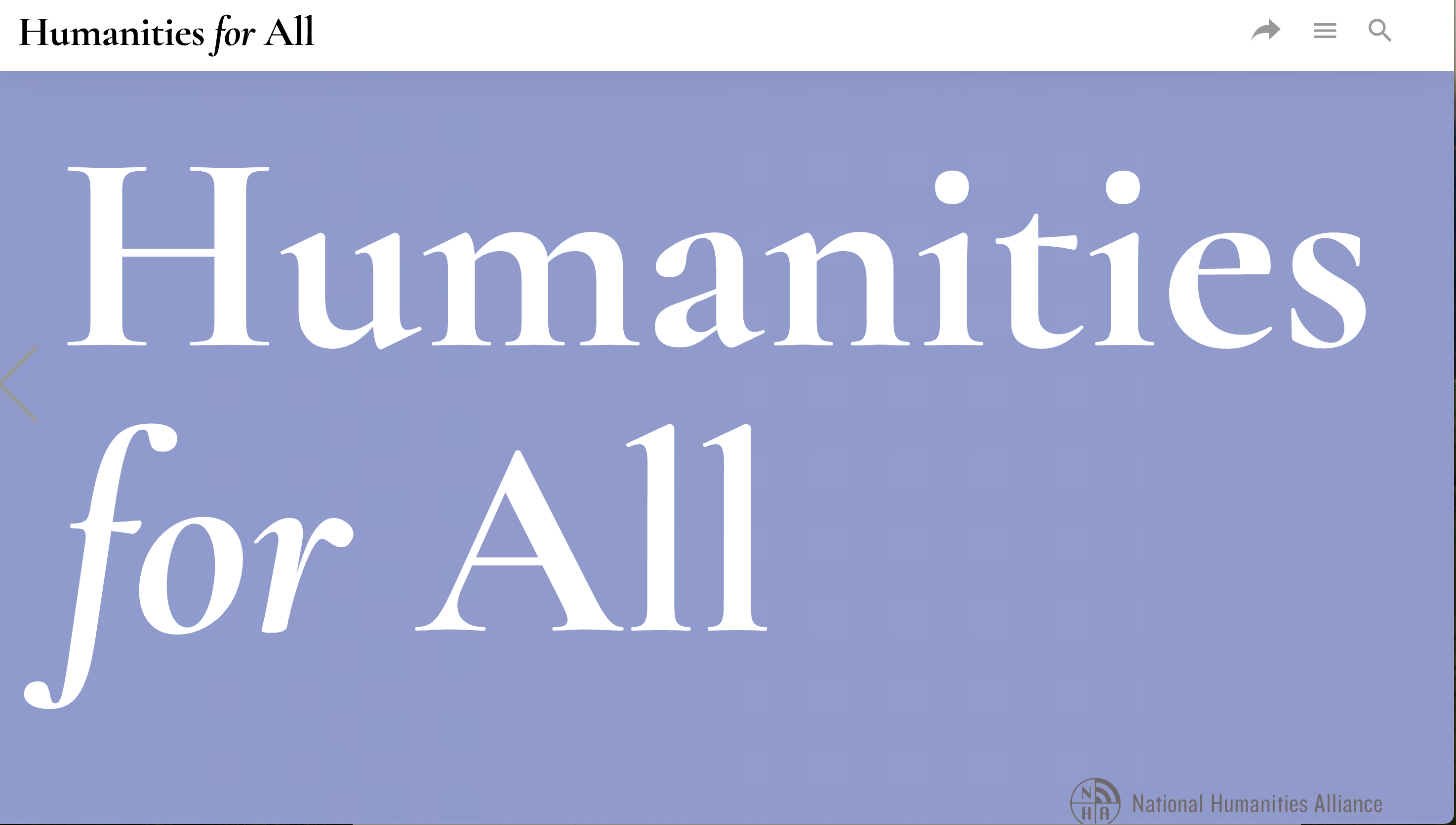 Humanities for All screenshot