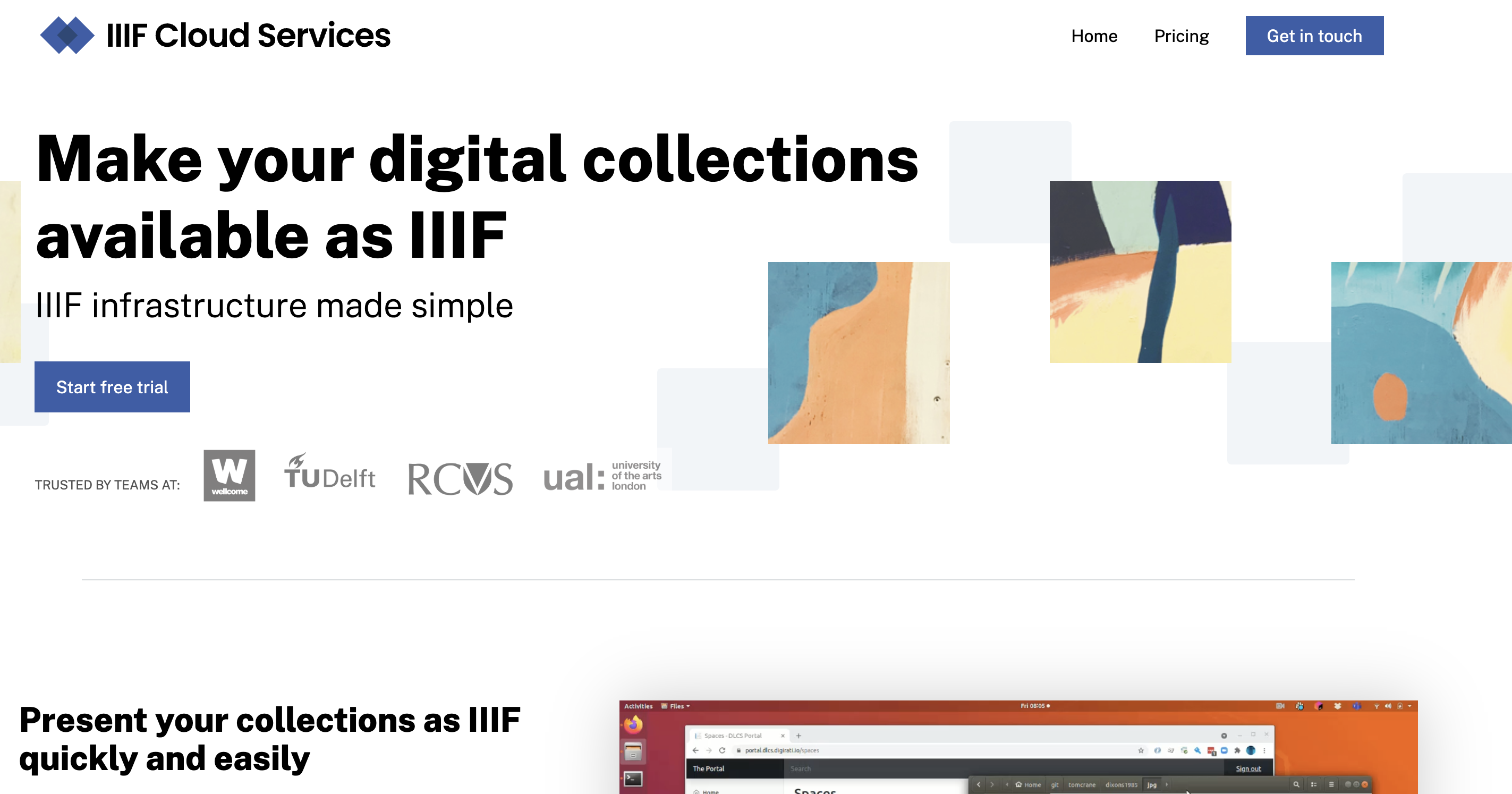 IIIF Cloud Services screenshot