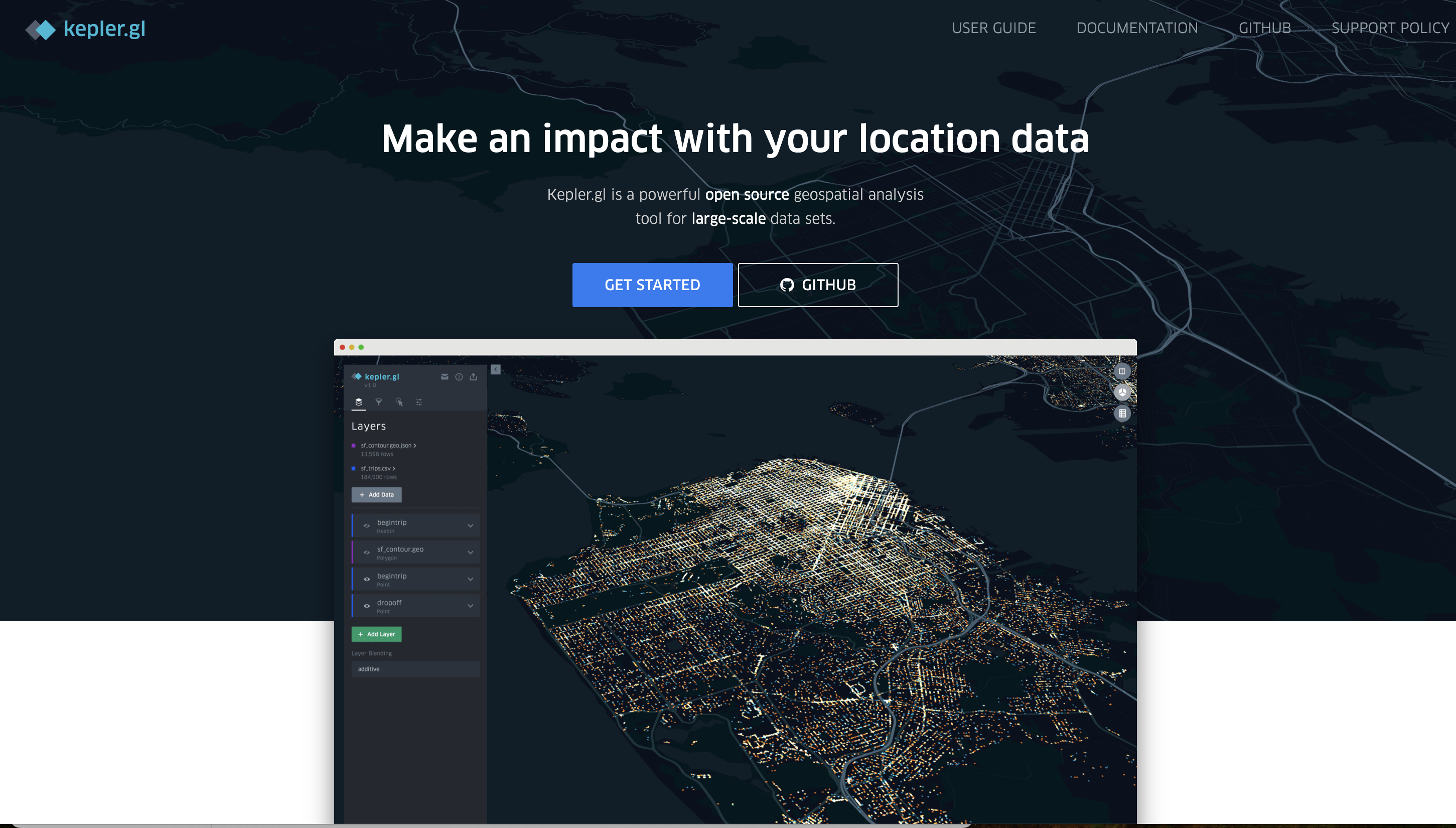 Kepler.gl screenshot