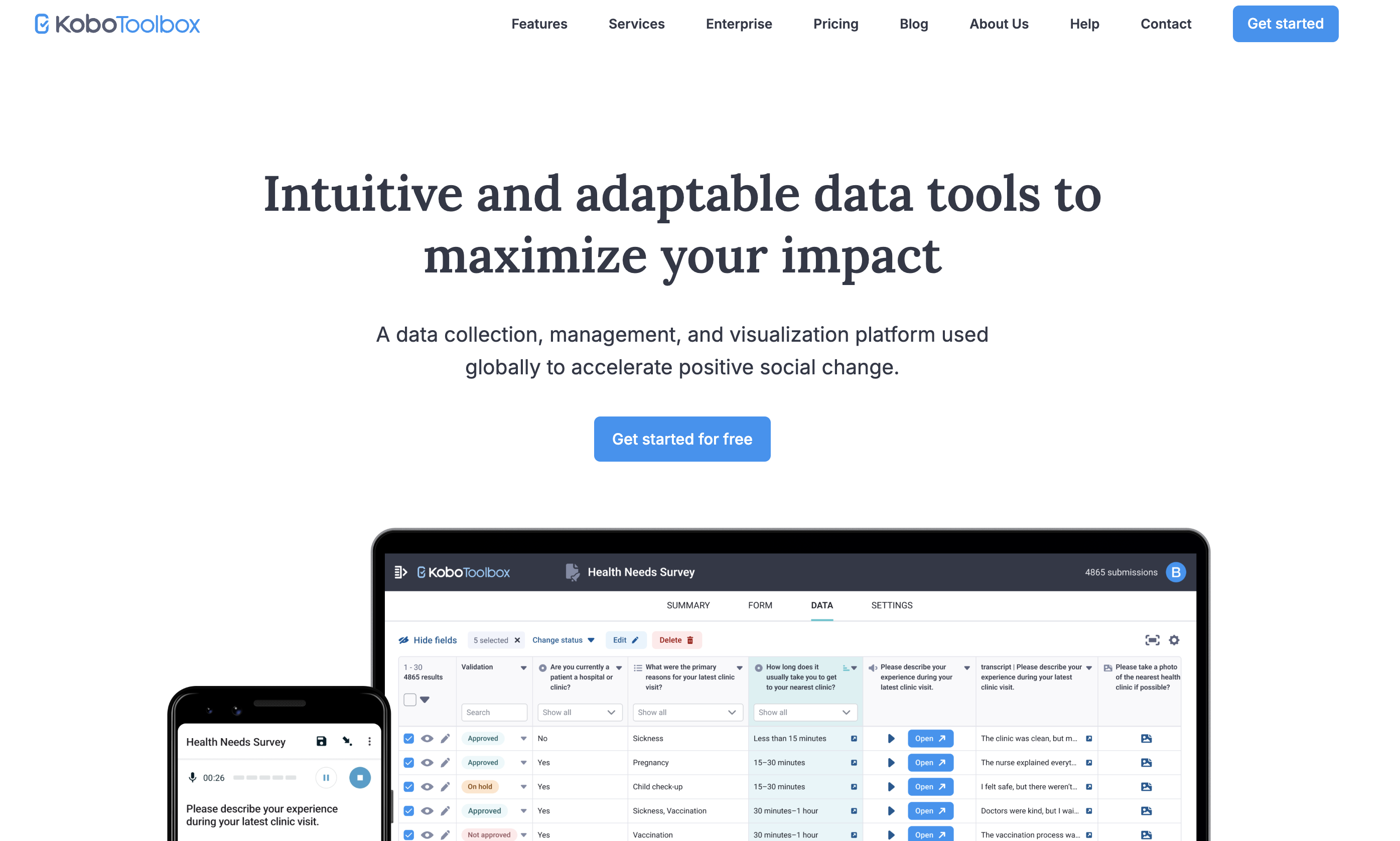 KoboToolBox screenshot