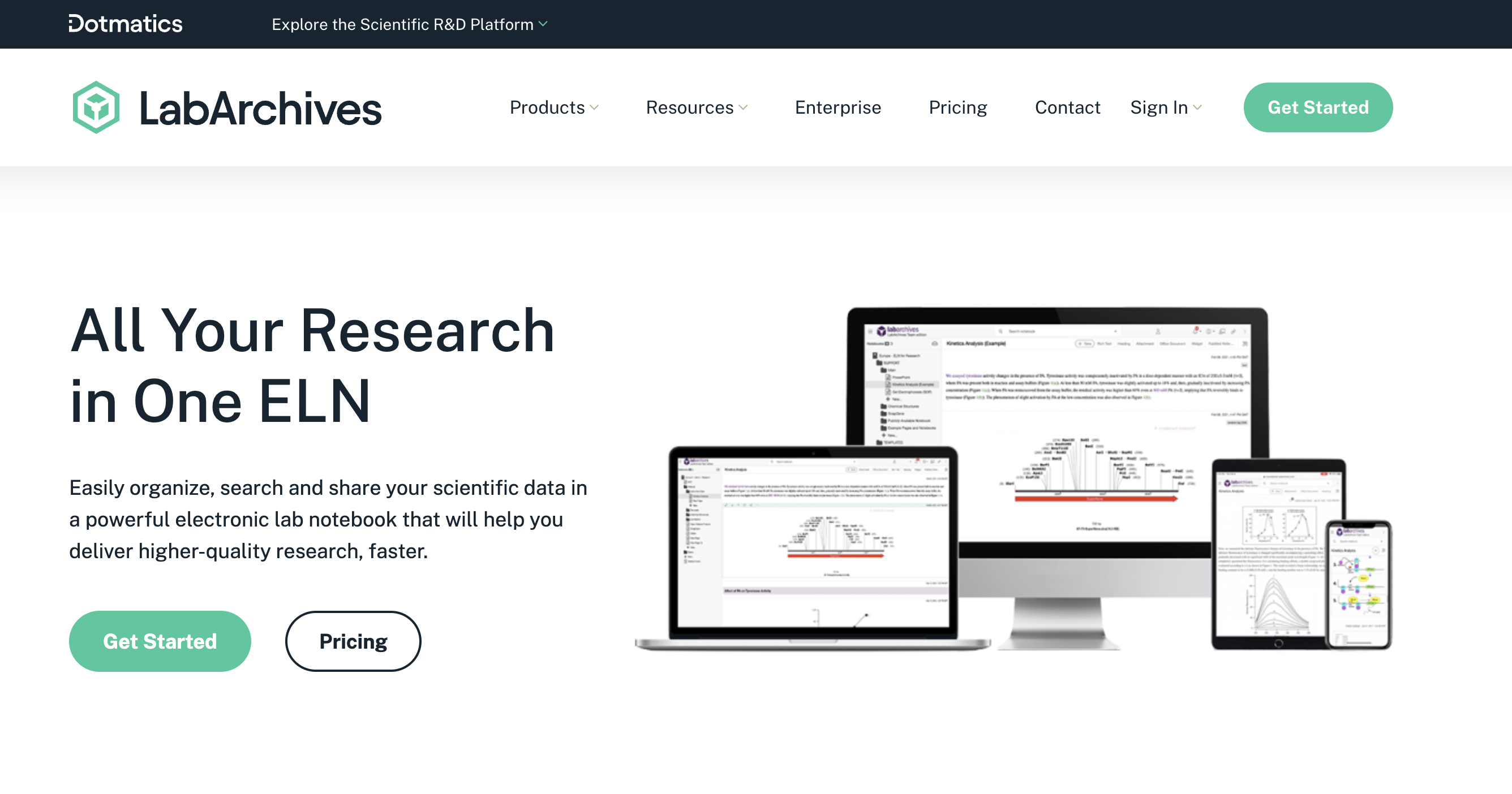 LabArchive screenshot