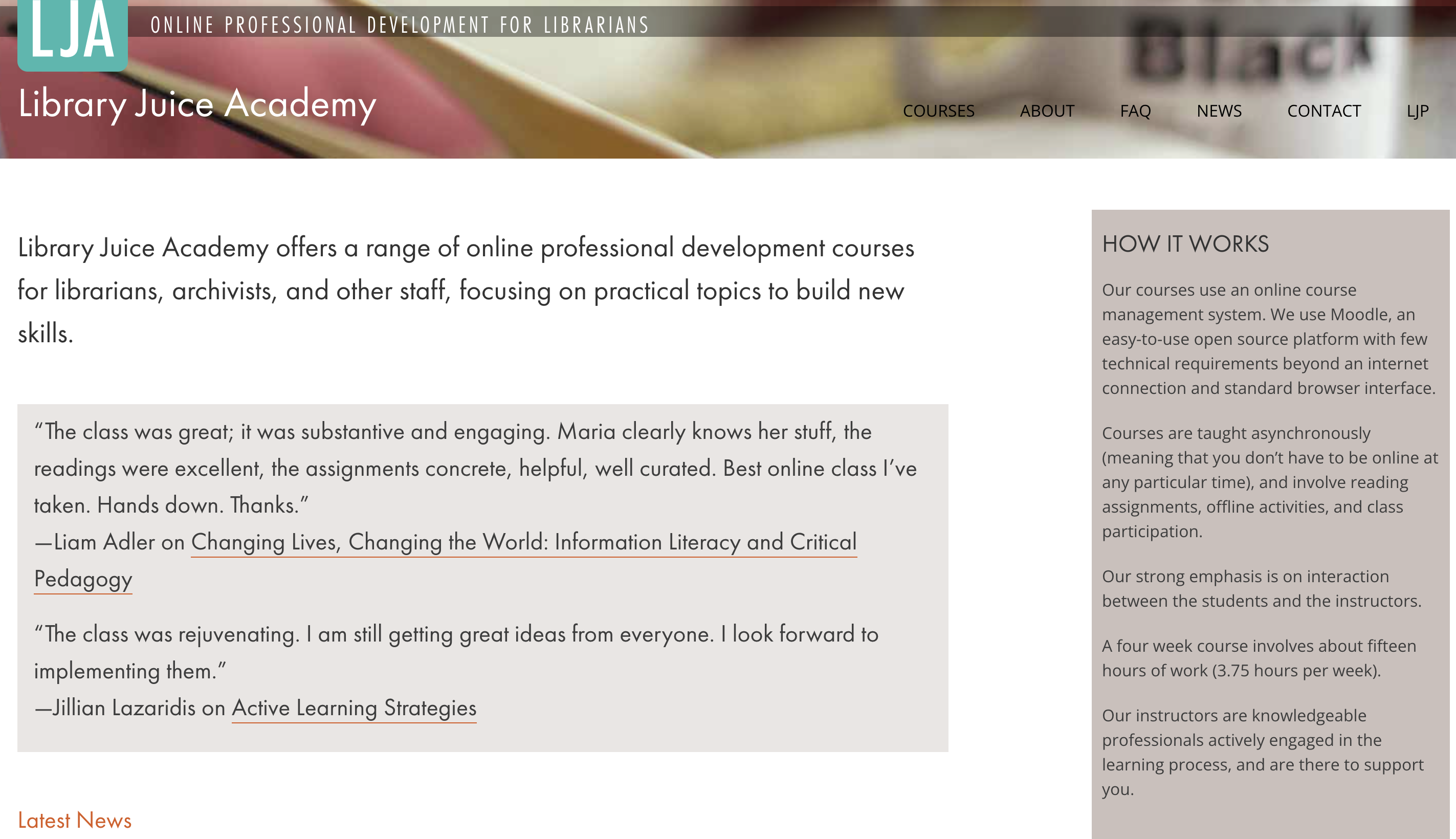 Library Juice Academy screenshot