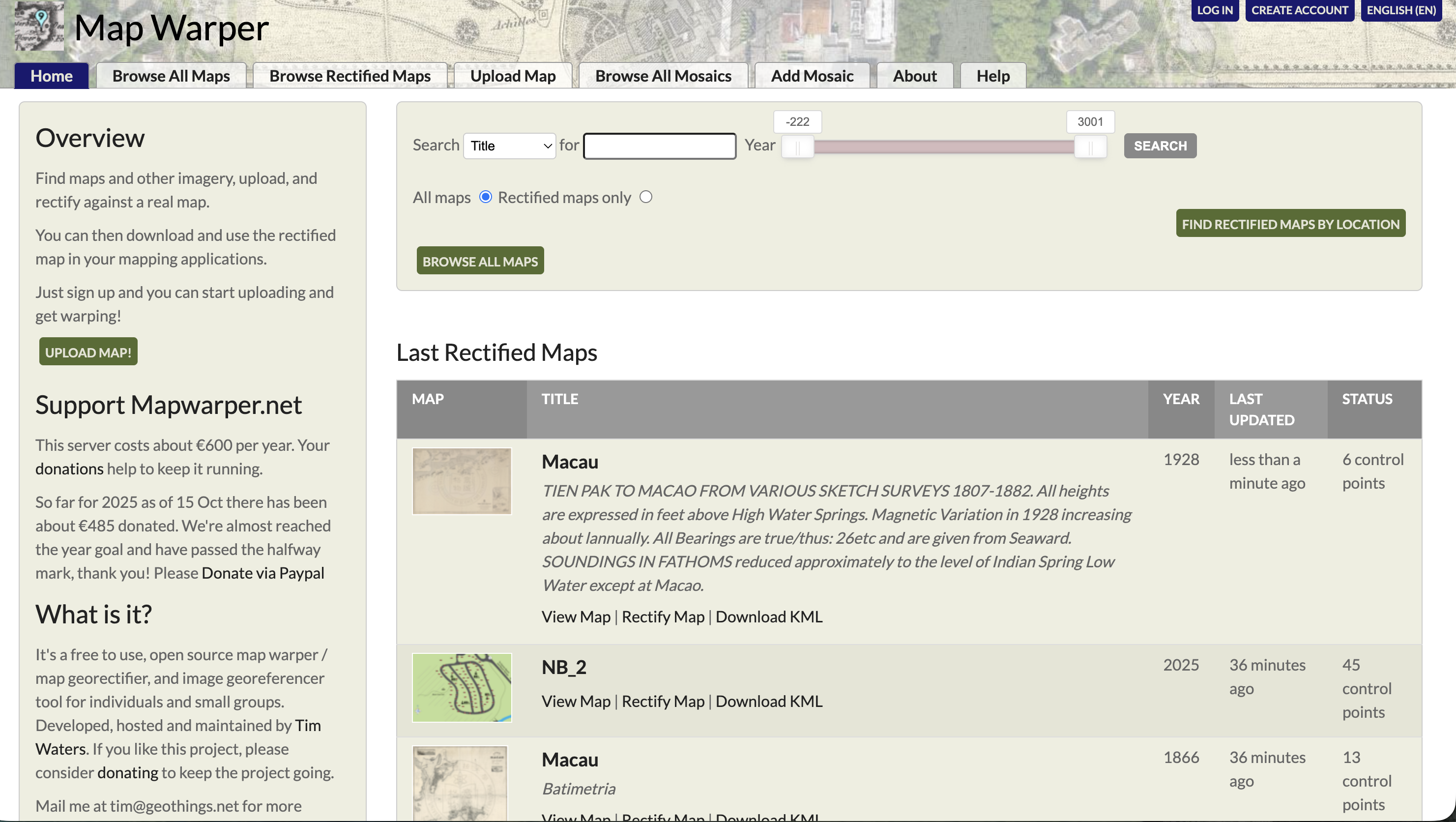 Mapwarper screenshot