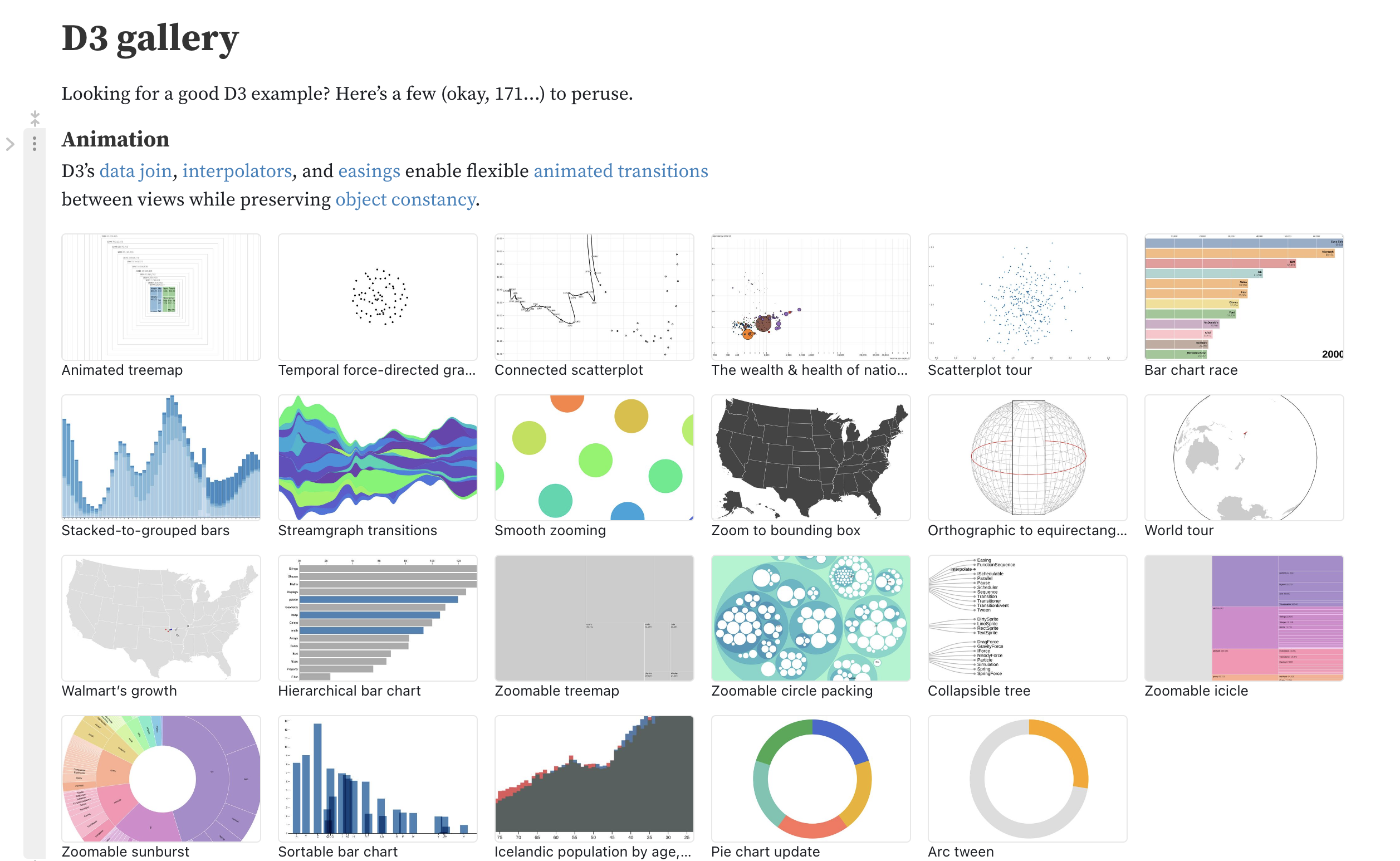 Observable D3 screenshot