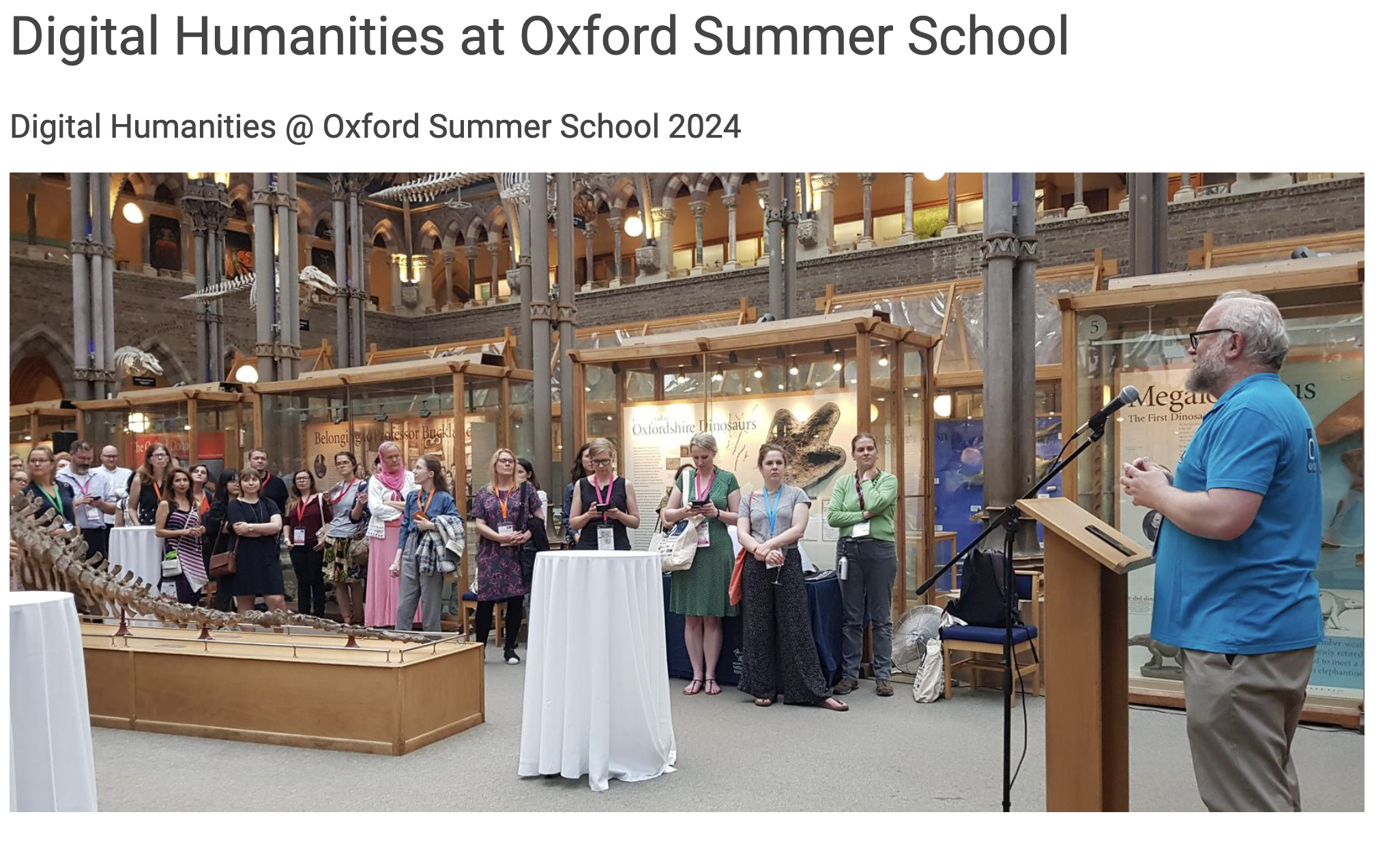 Oxford DH Summer School screenshot