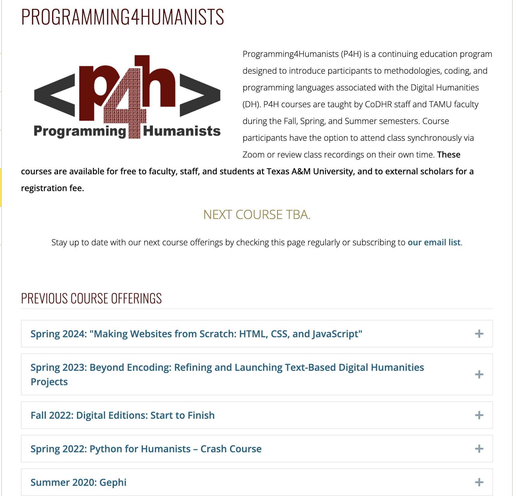Programming for Humanists screenshot