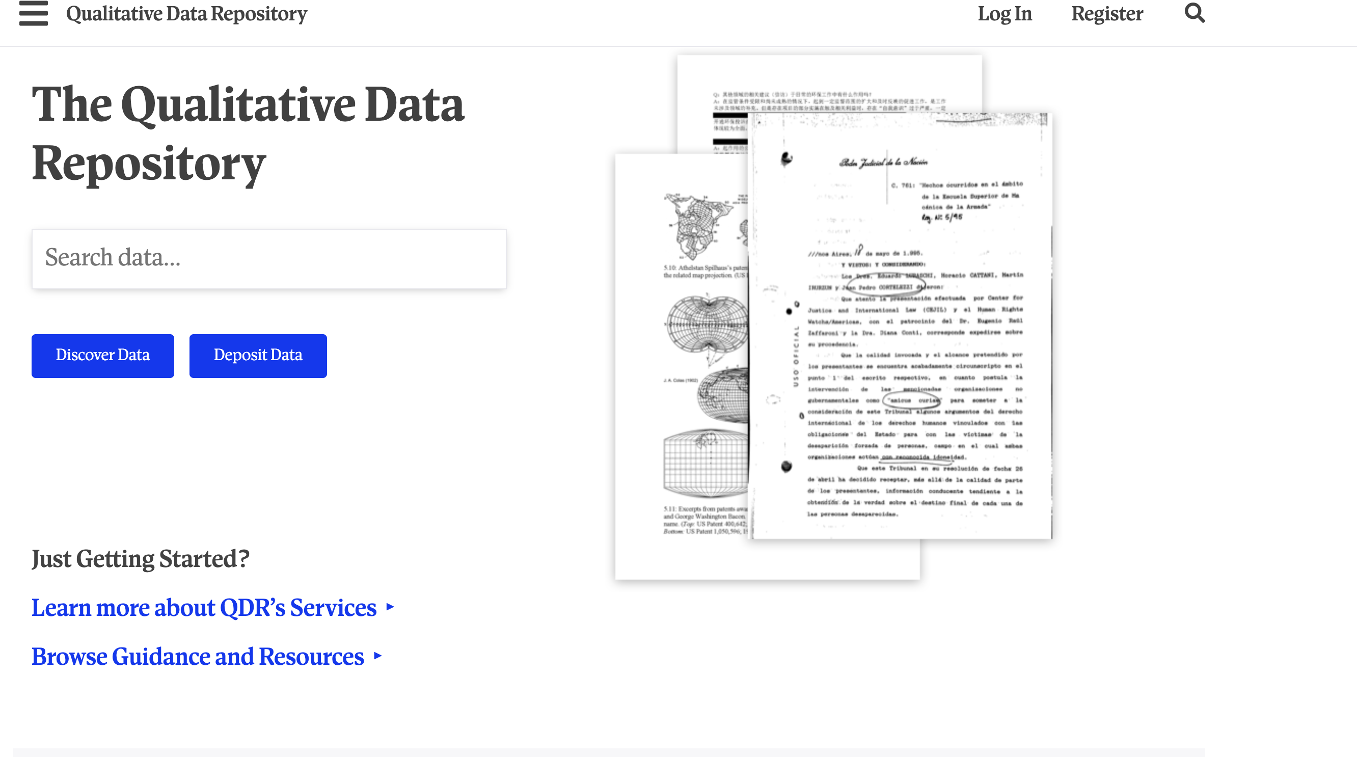 Qualitative Data Repository screenshot