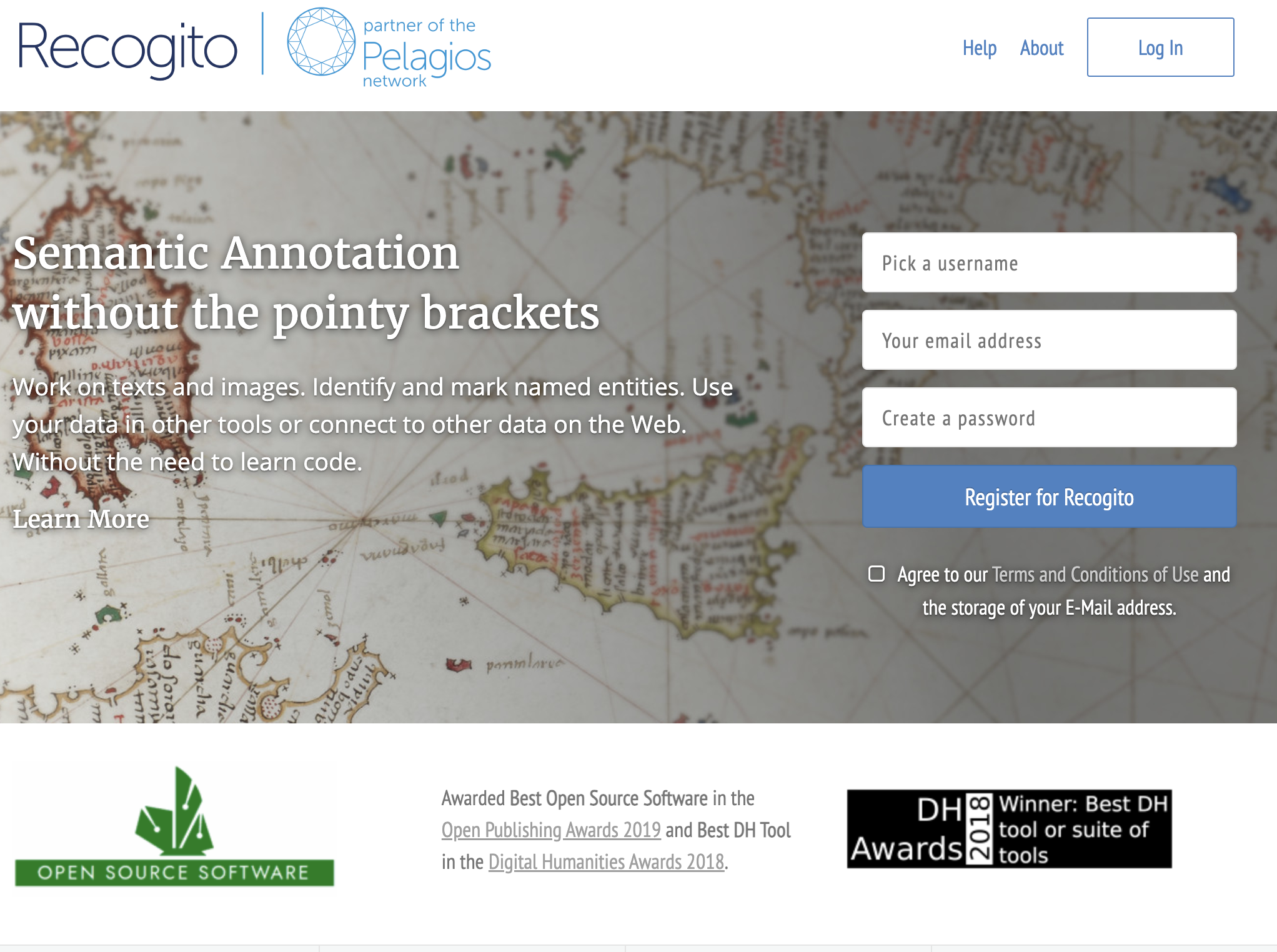 Recogito screenshot
