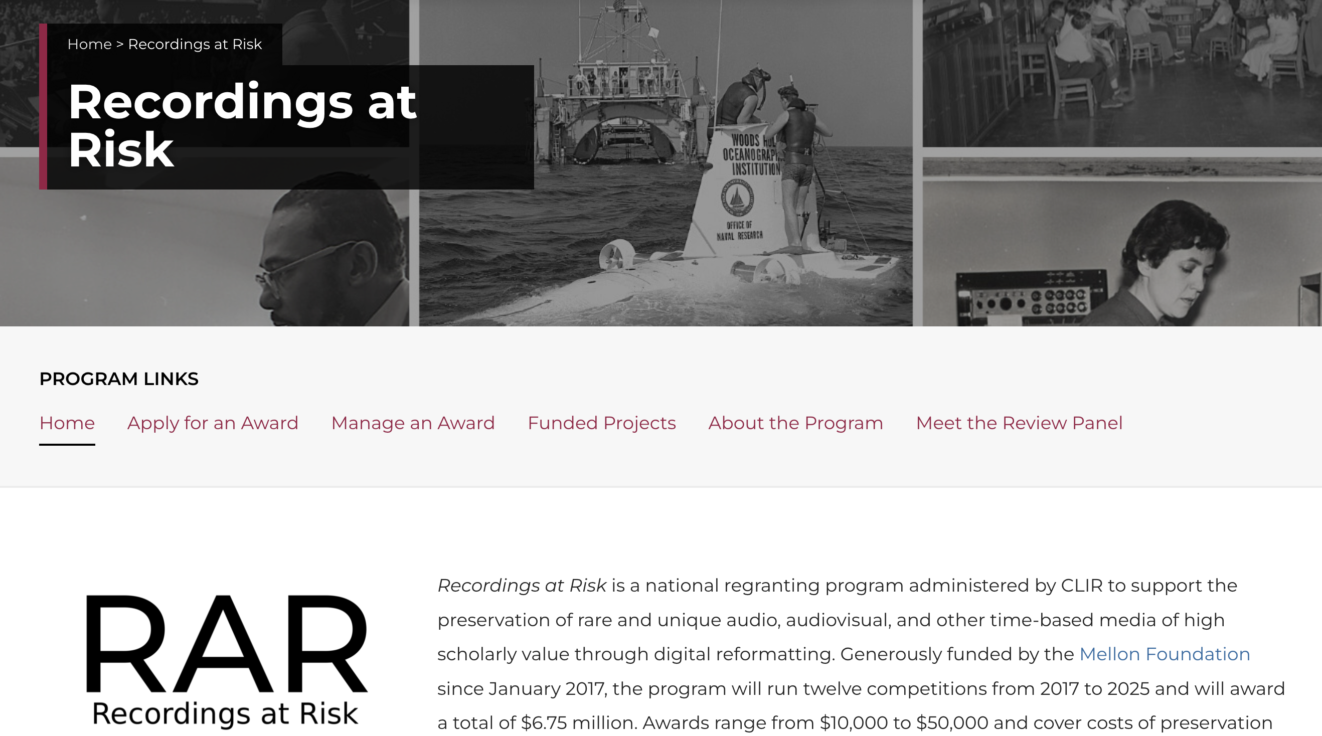 Recordings at Risk screenshot