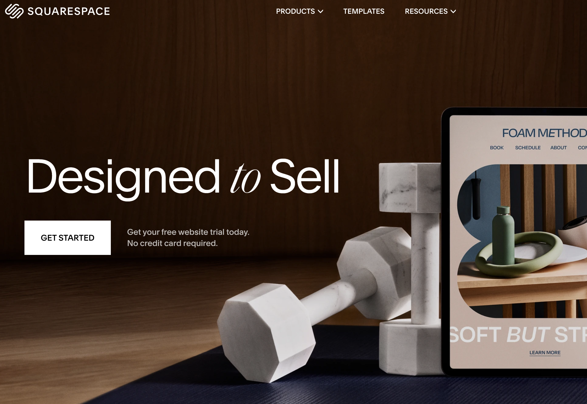 SquareSpace screenshot