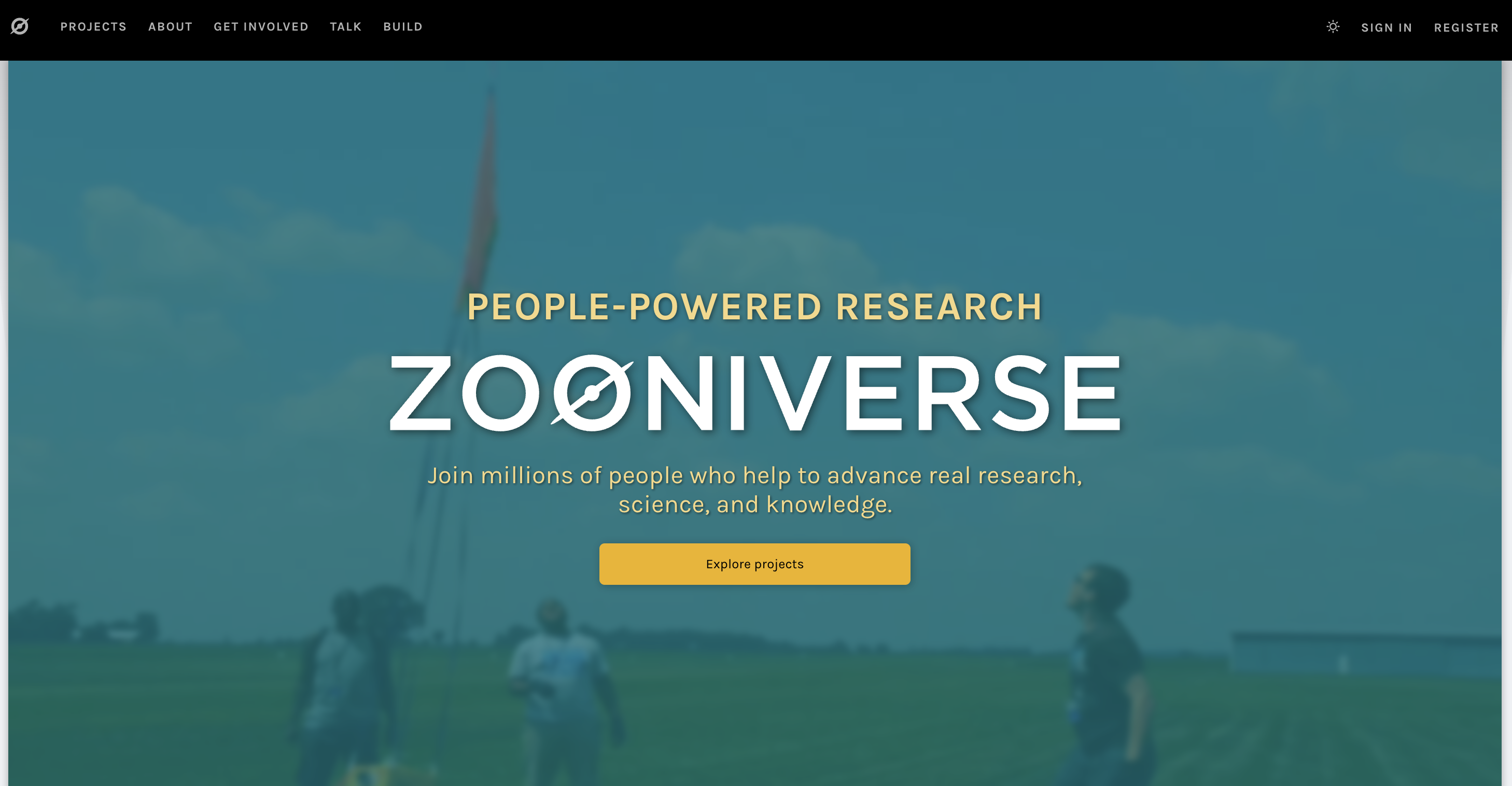 Zooniverse screenshot